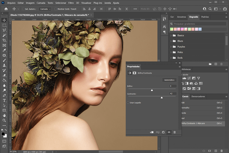 giao diện photoshop